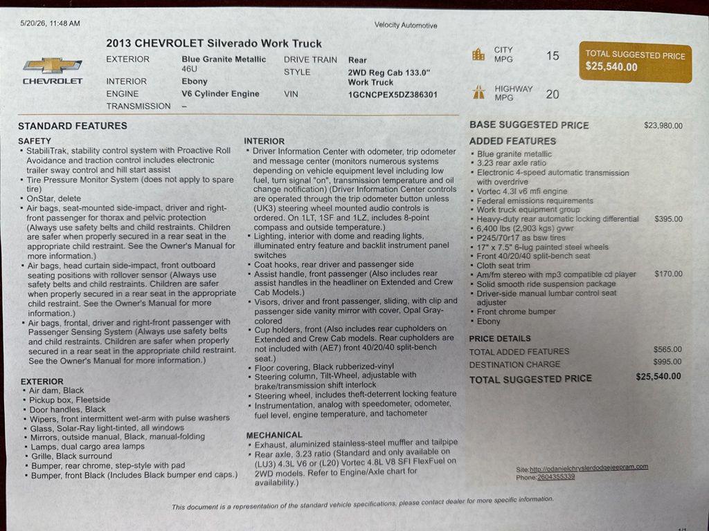used 2013 Chevrolet Silverado 1500 car, priced at $11,839