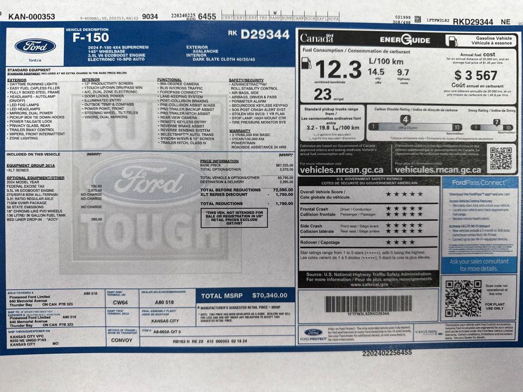 used 2024 Ford F-150 car, priced at $38,829