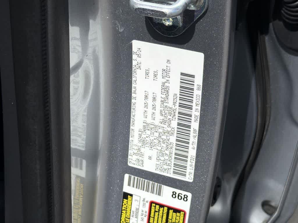 used 2024 Toyota Tacoma car, priced at $39,800