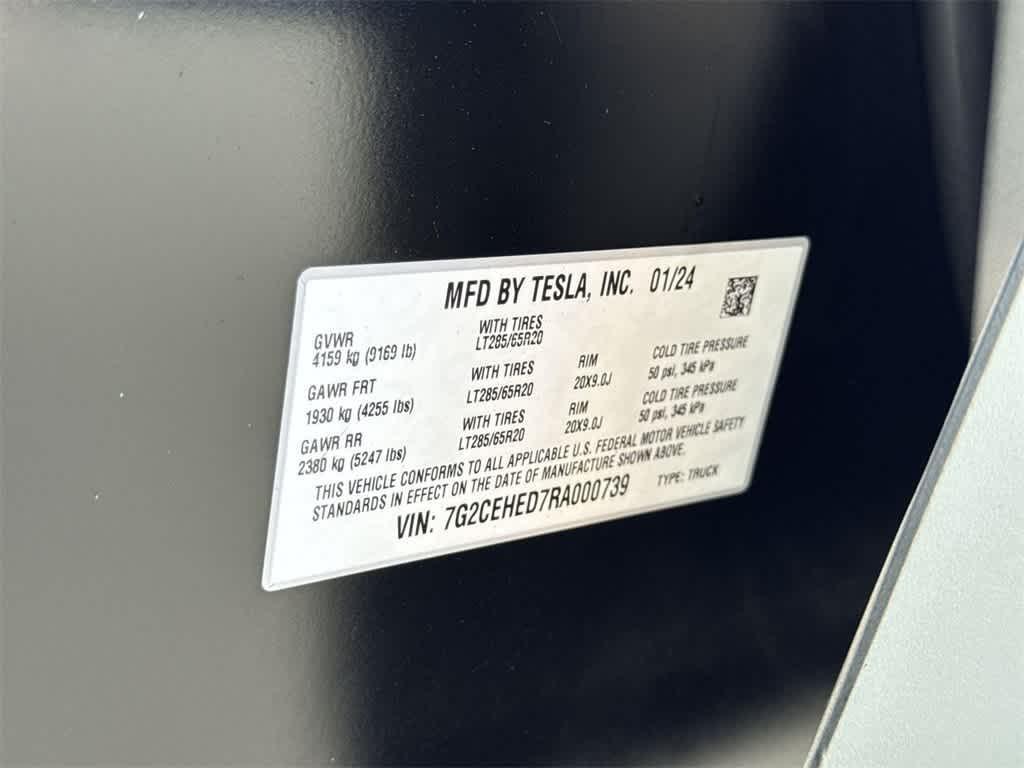 used 2024 Tesla Cybertruck car, priced at $74,000