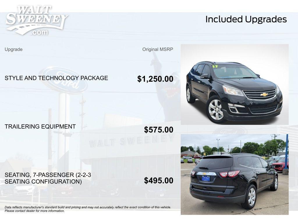 used 2017 Chevrolet Traverse car, priced at $15,872