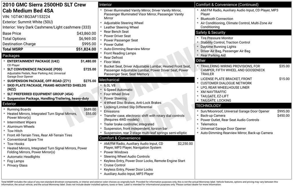 used 2010 GMC Sierra 2500 car, priced at $22,999