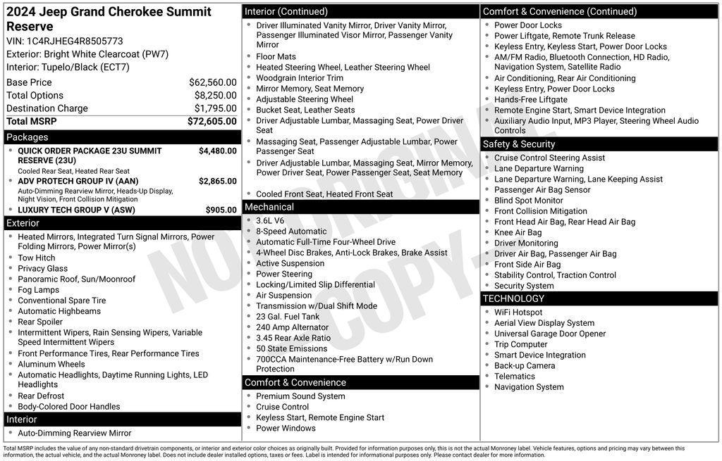 used 2024 Jeep Grand Cherokee car, priced at $47,932