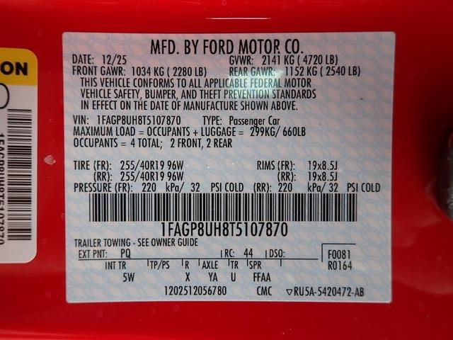 new 2026 Ford Mustang car, priced at $52,825