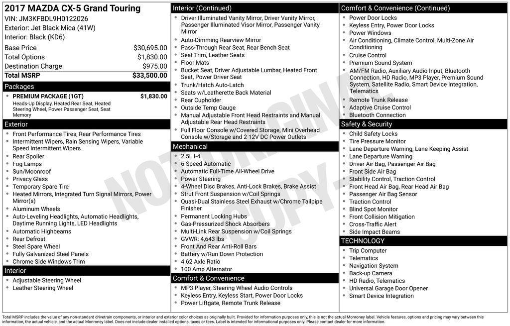 used 2017 Mazda CX-5 car, priced at $15,706