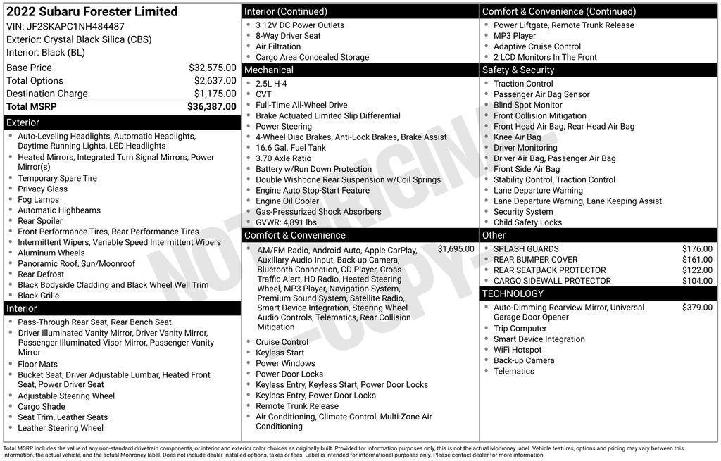 used 2022 Subaru Forester car, priced at $24,468