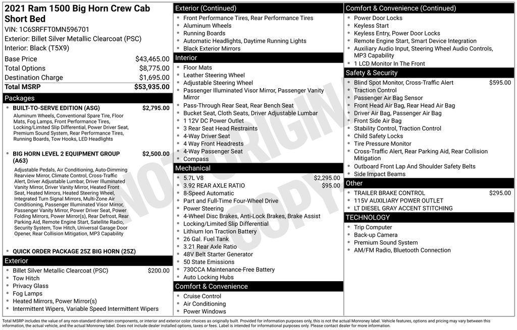 used 2021 Ram 1500 car, priced at $30,152