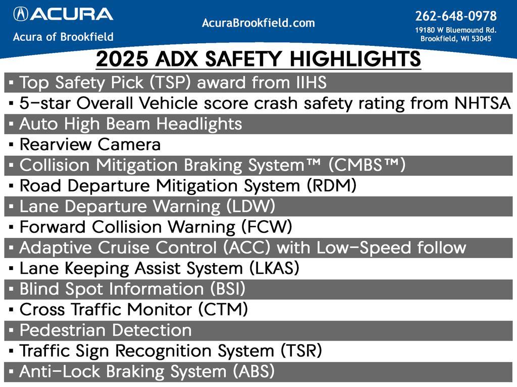 new 2025 Acura ADX car, priced at $41,350