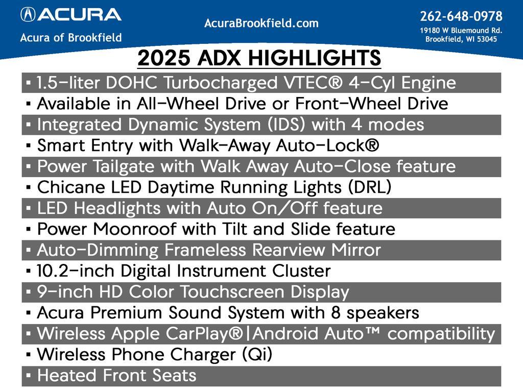 new 2026 Acura ADX car, priced at $45,750