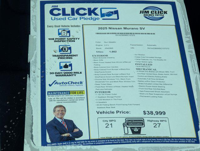 used 2025 Nissan Murano car, priced at $34,599