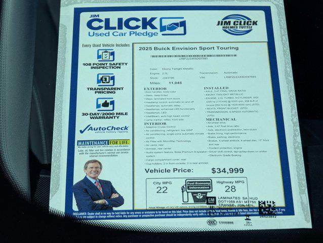 used 2025 Buick Envision car, priced at $33,999