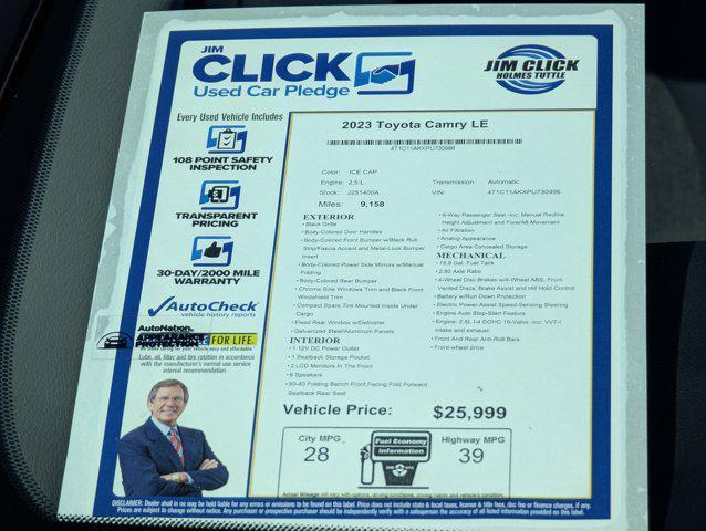 used 2023 Toyota Camry car, priced at $25,999