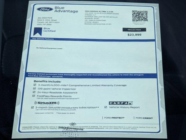 used 2024 Nissan Altima car, priced at $22,699
