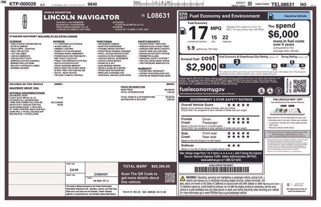 new 2026 Lincoln Navigator car, priced at $91,565