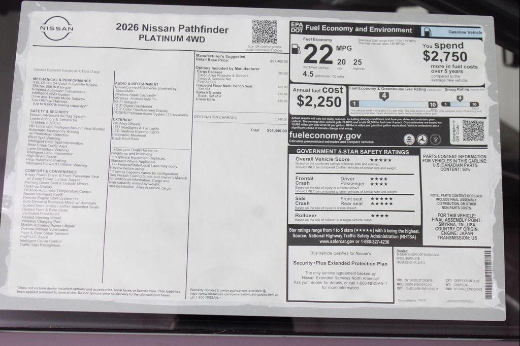 new 2026 Nissan Pathfinder car, priced at $47,795