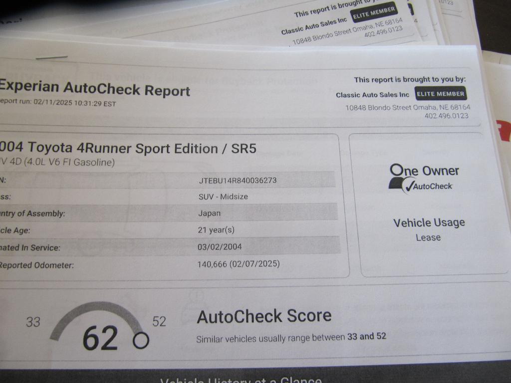 used 2004 Toyota 4Runner car, priced at $14,900