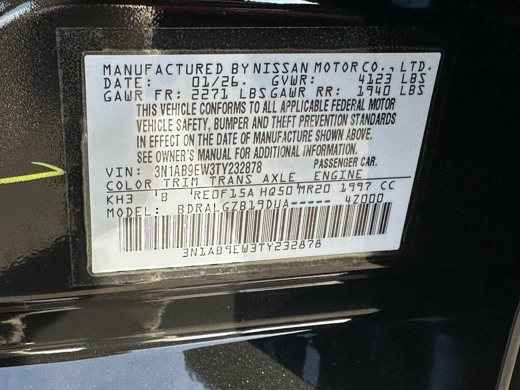 new 2026 Nissan Sentra car, priced at $27,606