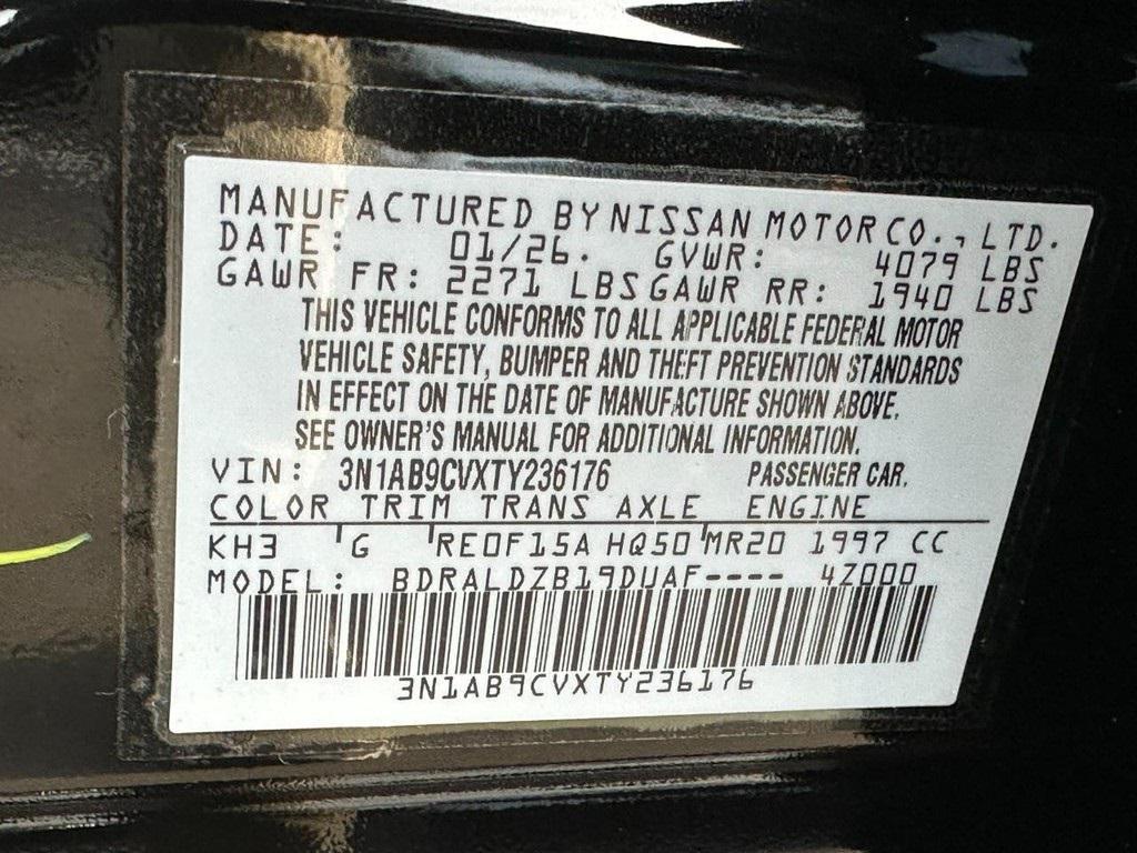 new 2026 Nissan Sentra car, priced at $24,648