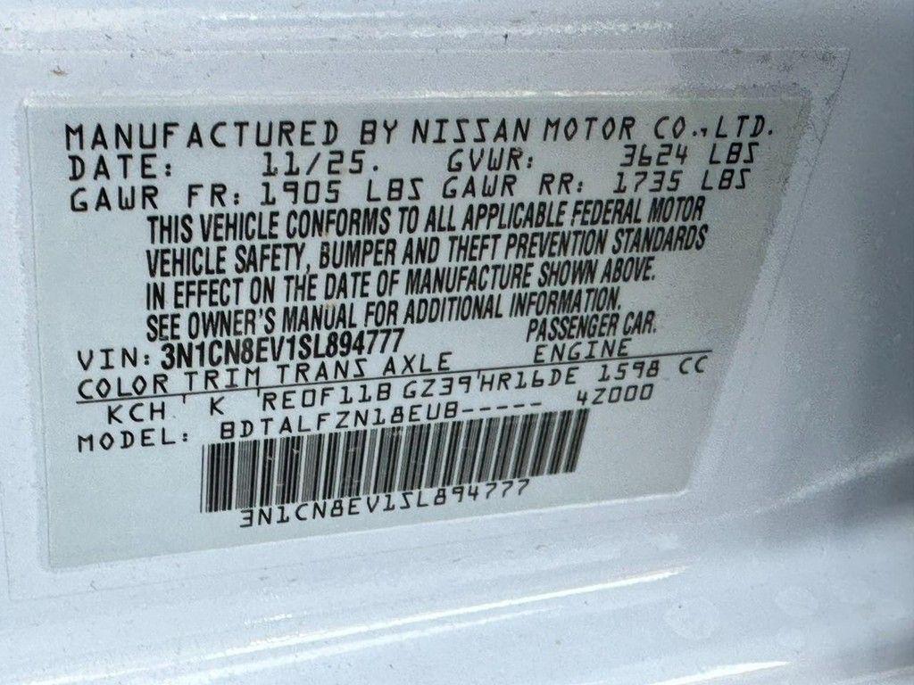 new 2025 Nissan Versa car, priced at $20,050