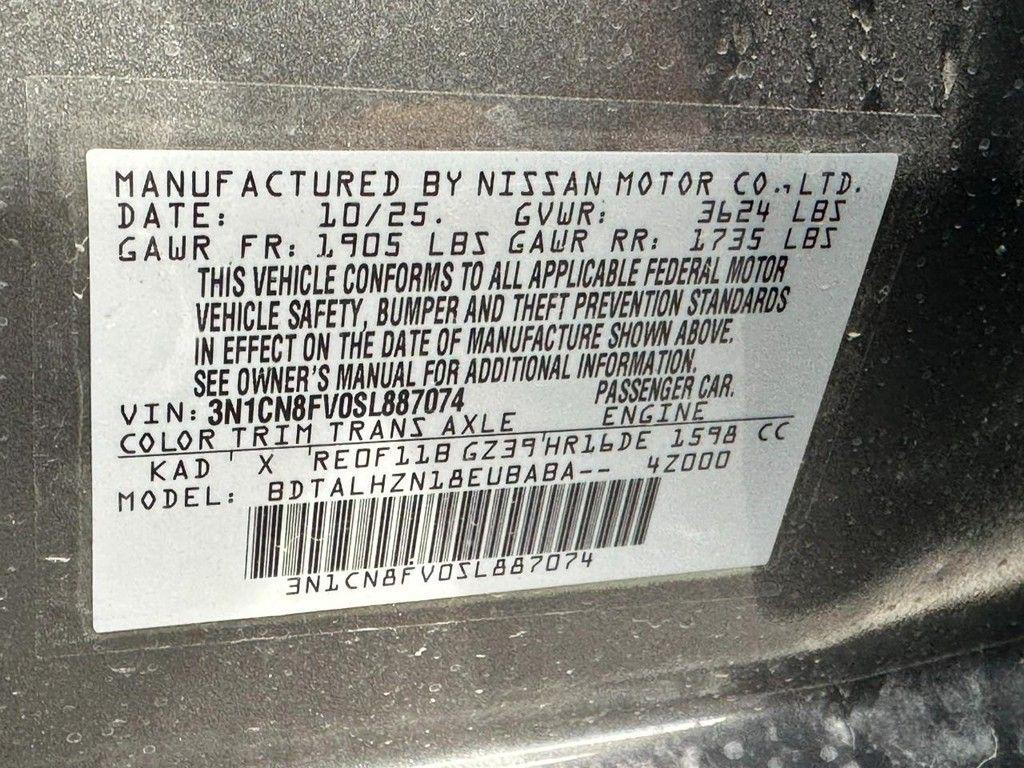 new 2025 Nissan Versa car, priced at $20,390