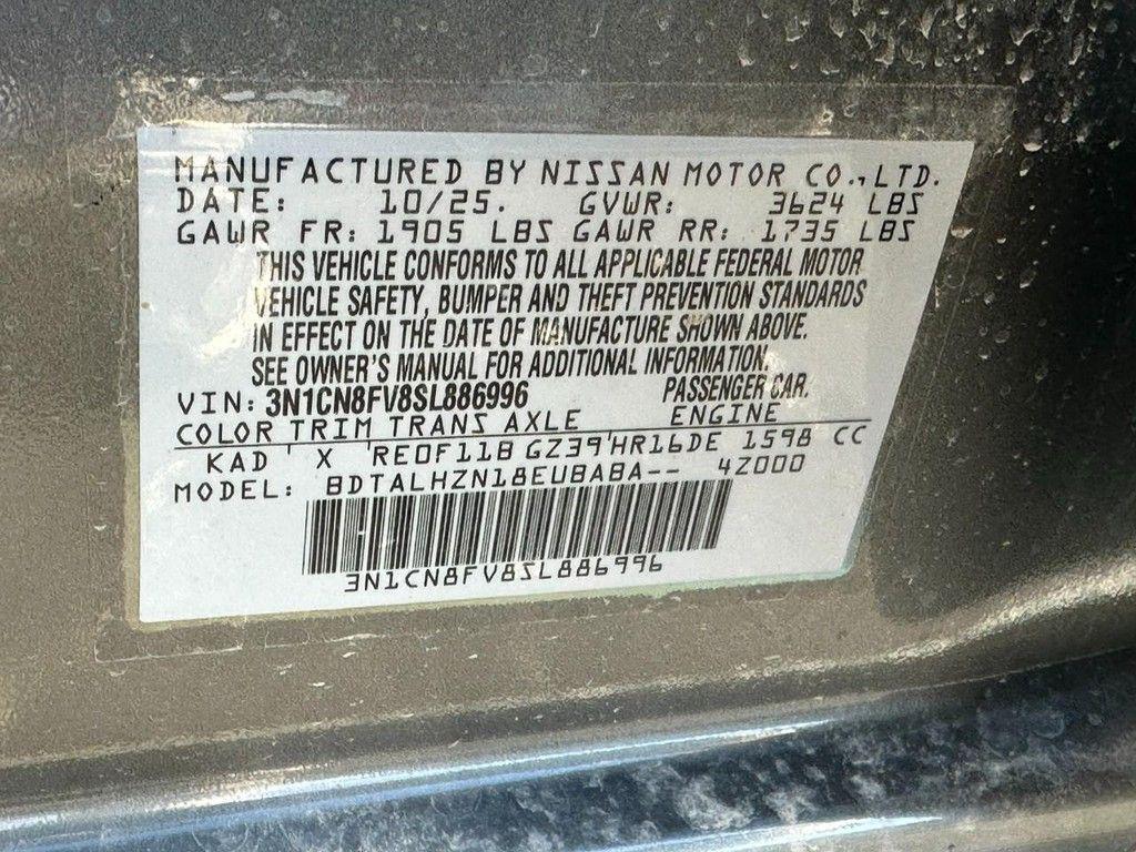 new 2025 Nissan Versa car, priced at $20,390