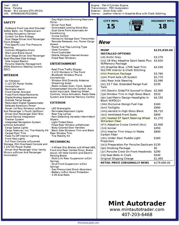 used 2023 Porsche 911 car, priced at $174,900