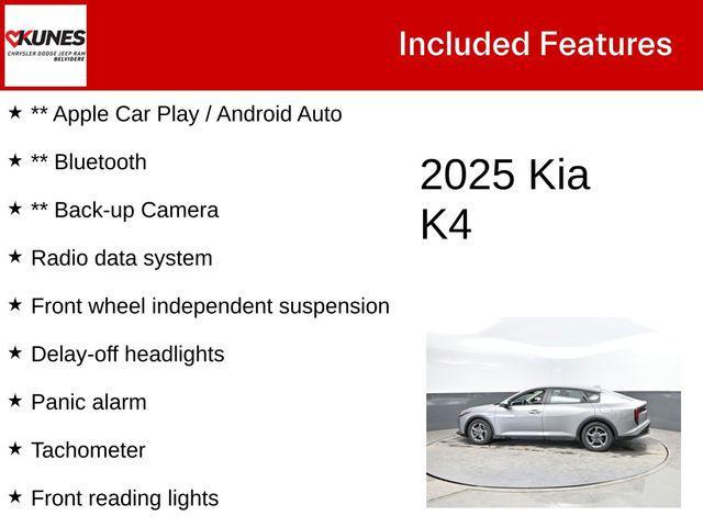 used 2025 Kia K4 car, priced at $20,994