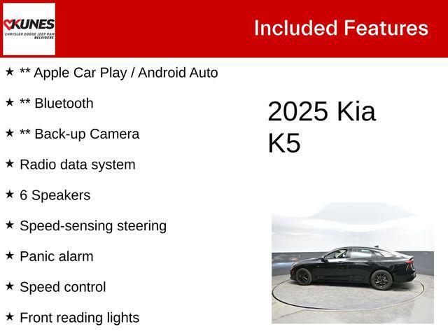 used 2025 Kia K5 car, priced at $22,500