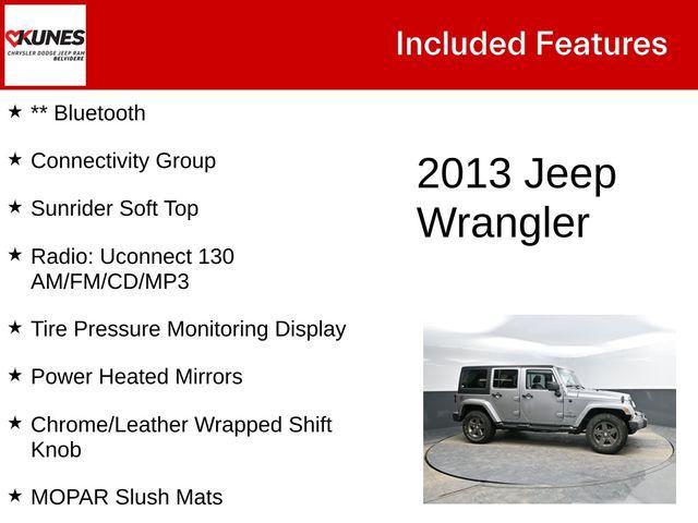 used 2013 Jeep Wrangler Unlimited car, priced at $14,999