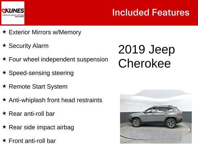 used 2019 Jeep Cherokee car, priced at $18,283