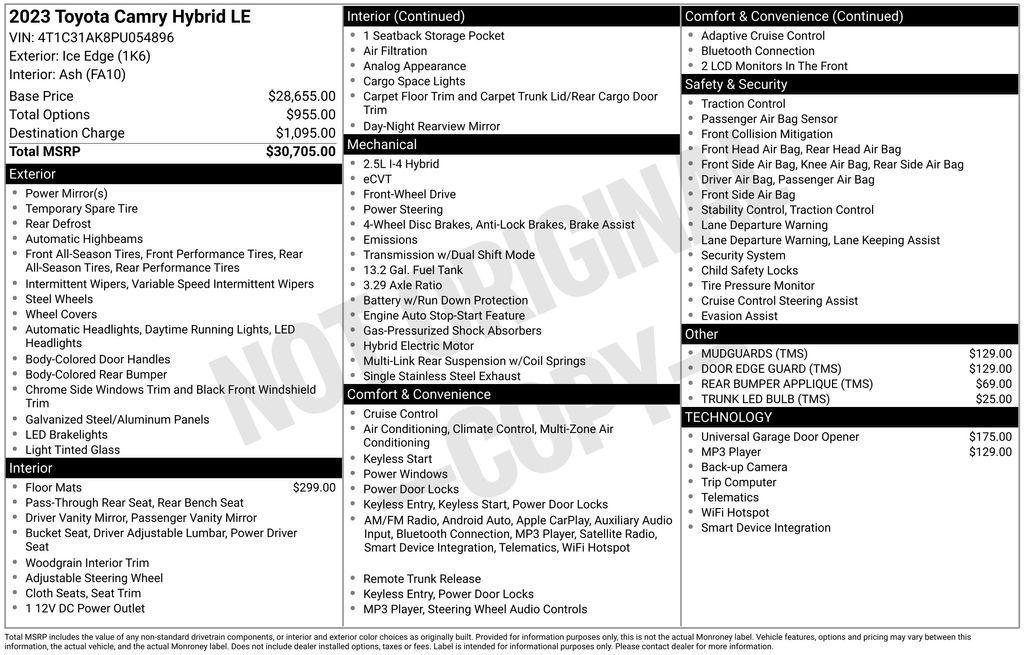 used 2023 Toyota Camry car, priced at $25,470