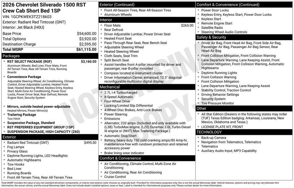 new 2026 Chevrolet Silverado 1500 car