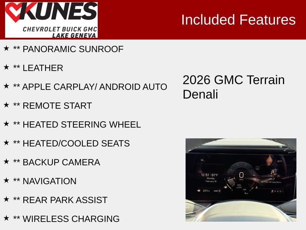 new 2026 GMC Terrain car, priced at $43,720