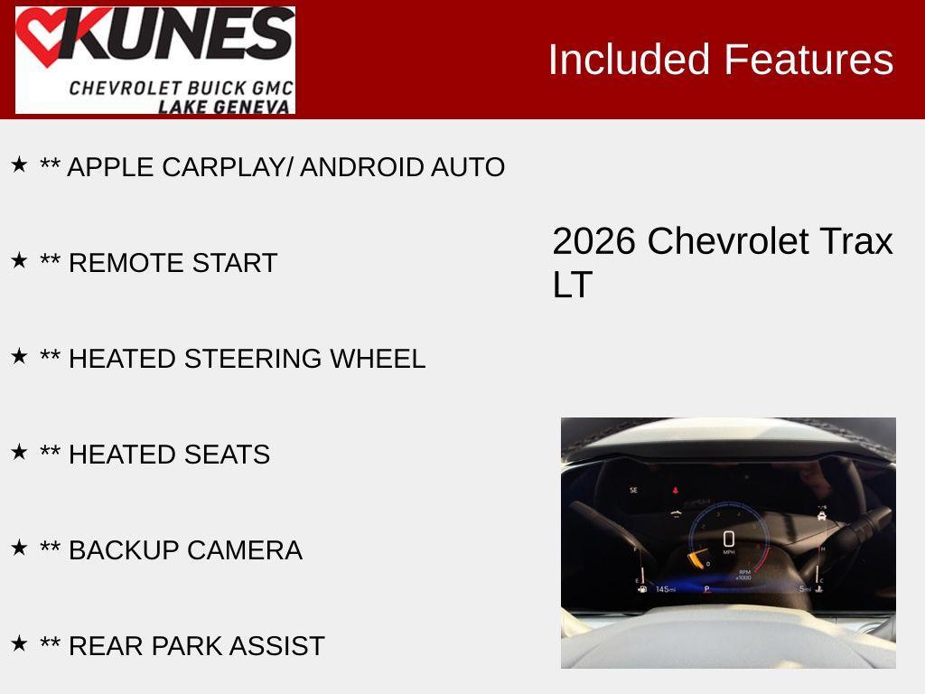 new 2026 Chevrolet Trax car, priced at $25,470