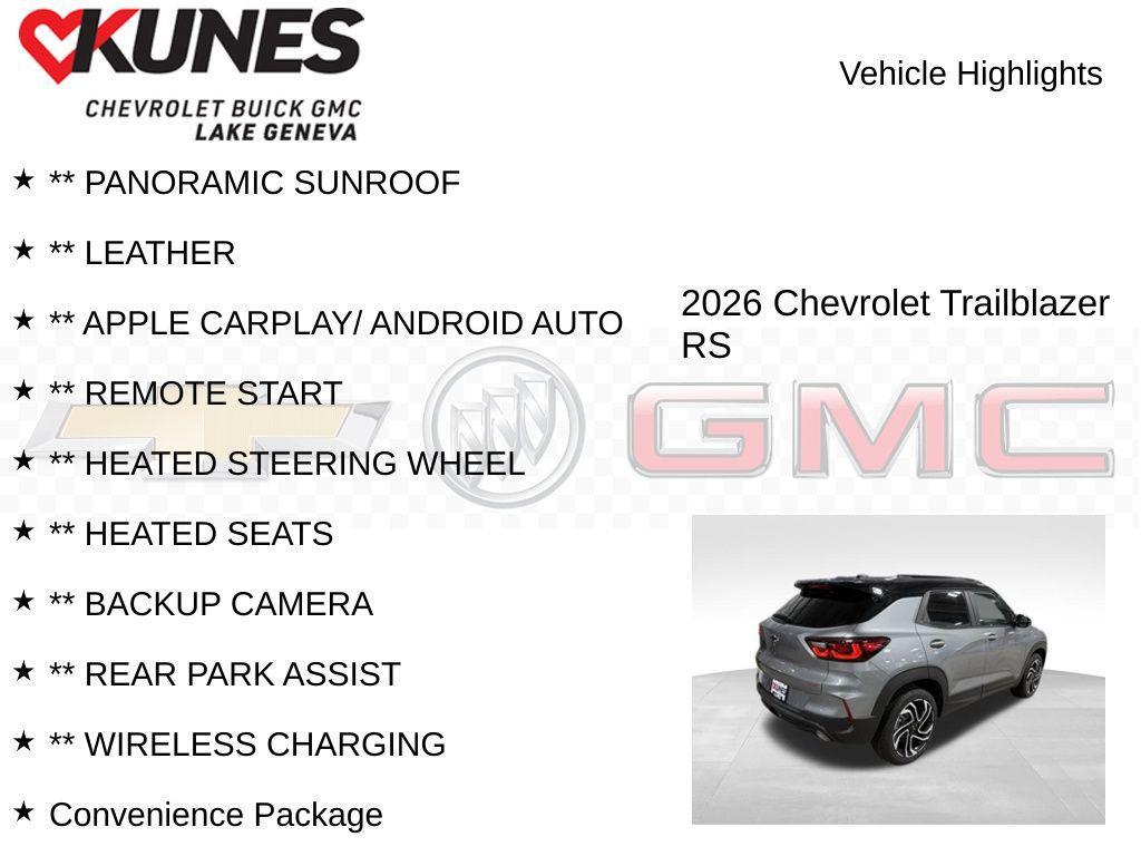 new 2026 Chevrolet TrailBlazer car, priced at $32,597