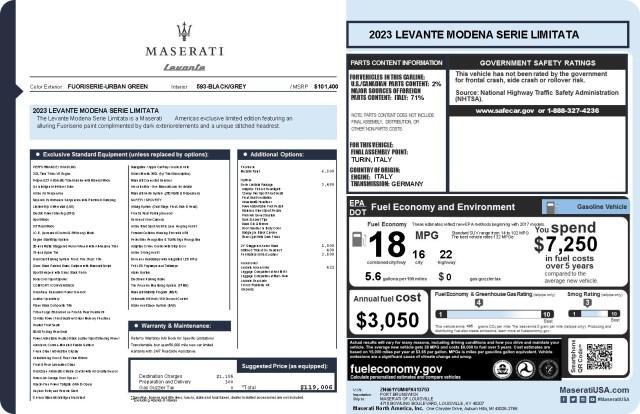 used 2023 Maserati Levante car, priced at $33,888