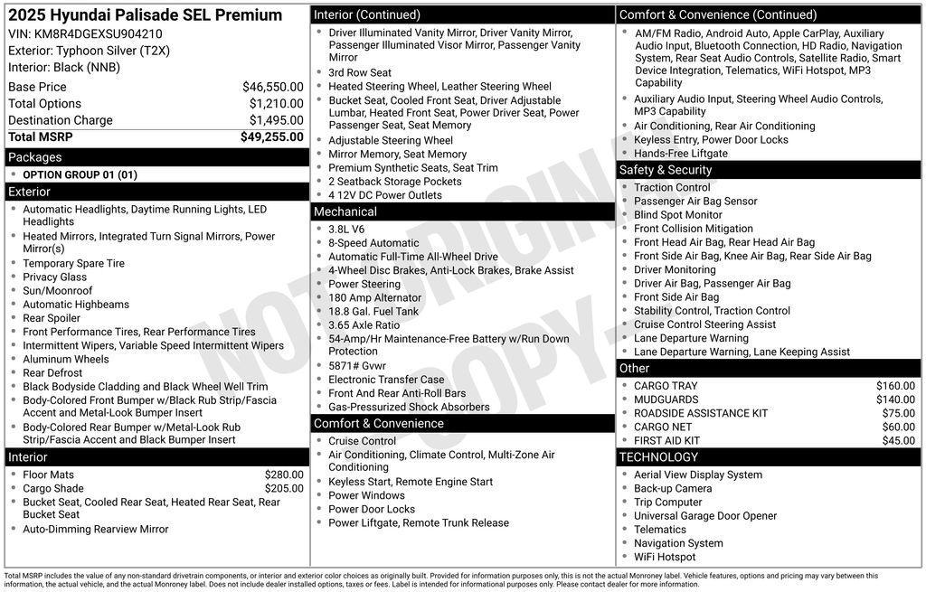 used 2025 Hyundai Palisade car, priced at $40,870