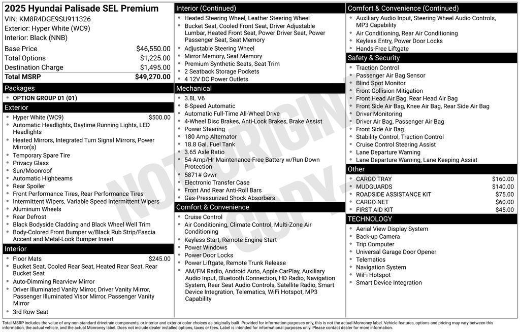 used 2025 Hyundai Palisade car, priced at $41,330