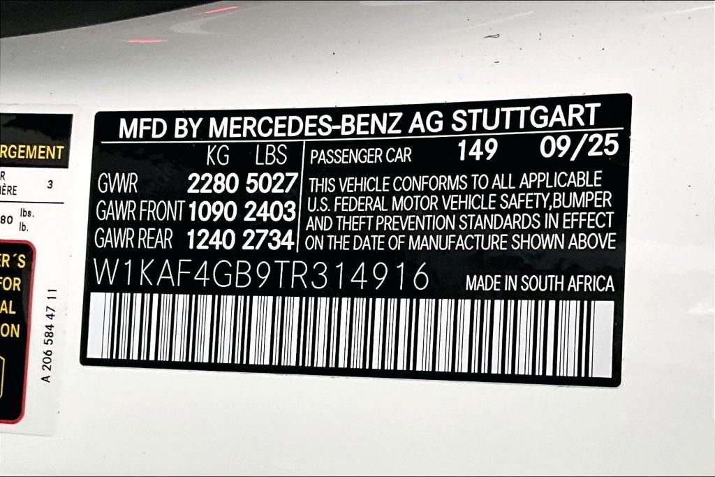 new 2026 Mercedes-Benz C-Class car, priced at $51,835