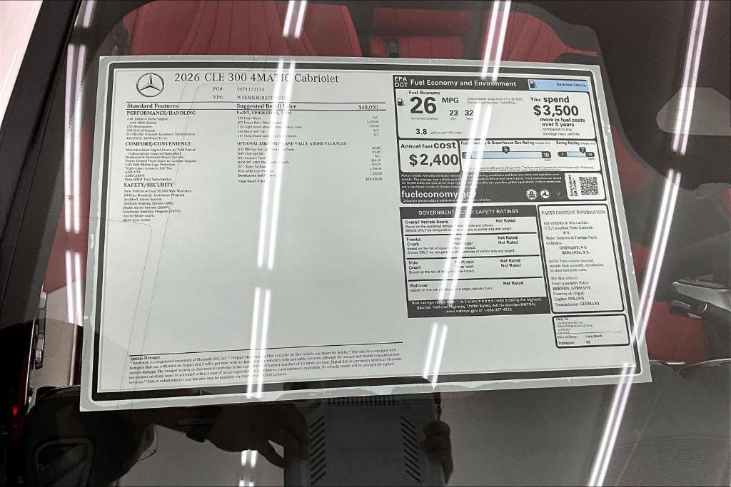 new 2026 Mercedes-Benz CLE 300 car, priced at $75,925