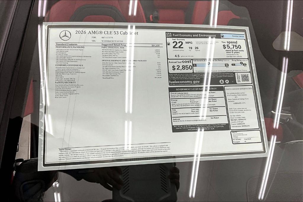 new 2026 Mercedes-Benz AMG CLE 53 car, priced at $97,230