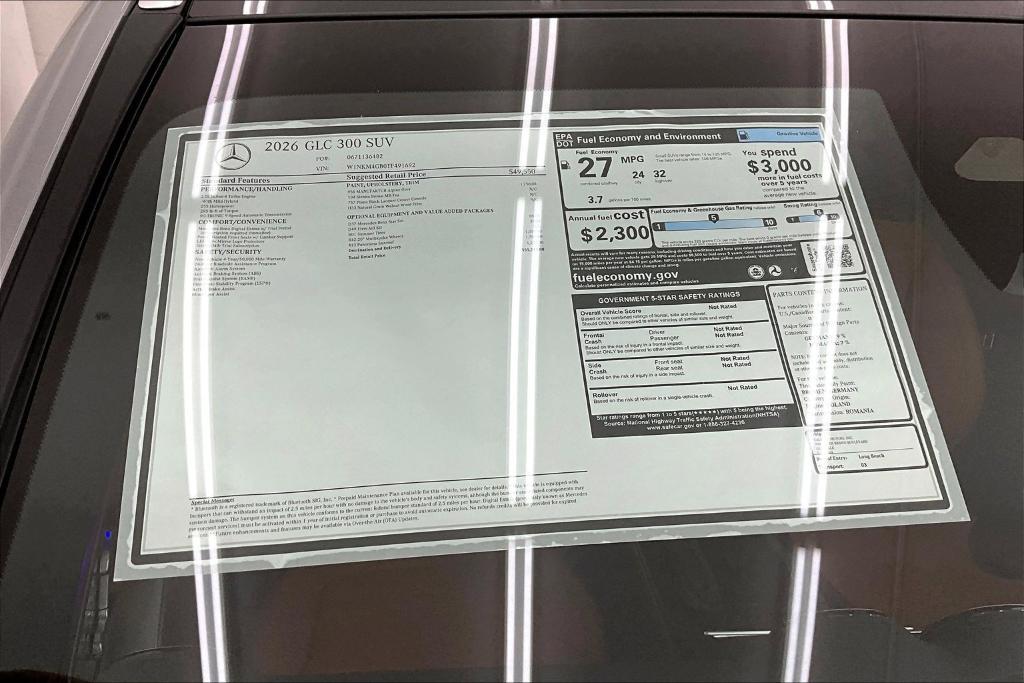 new 2026 Mercedes-Benz GLC 300 car, priced at $55,215