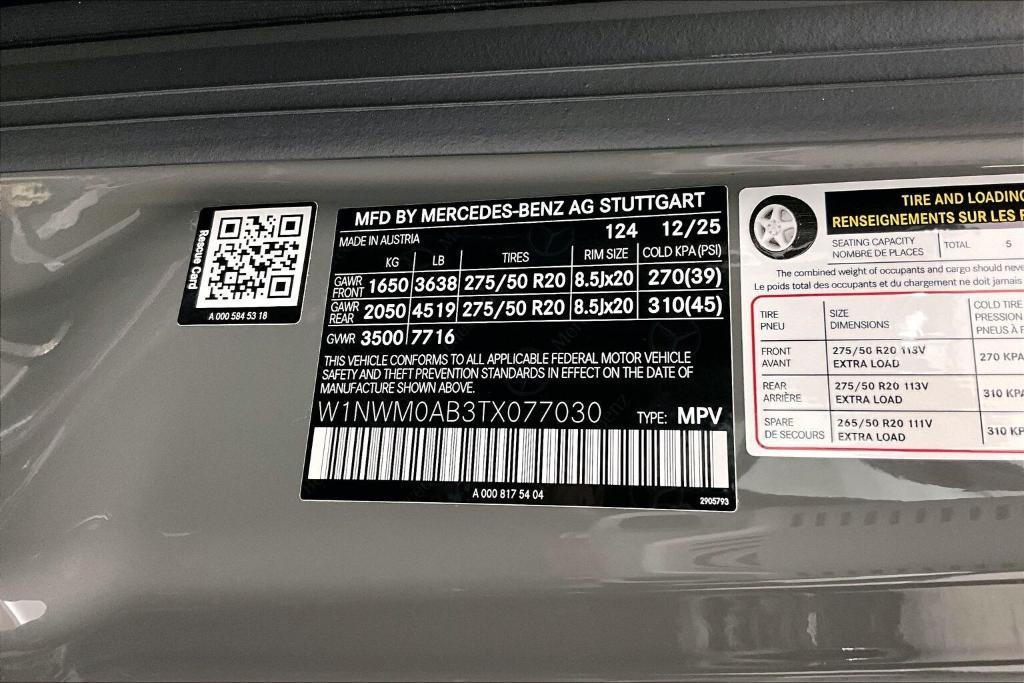 new 2026 Mercedes-Benz G-Class car, priced at $175,665