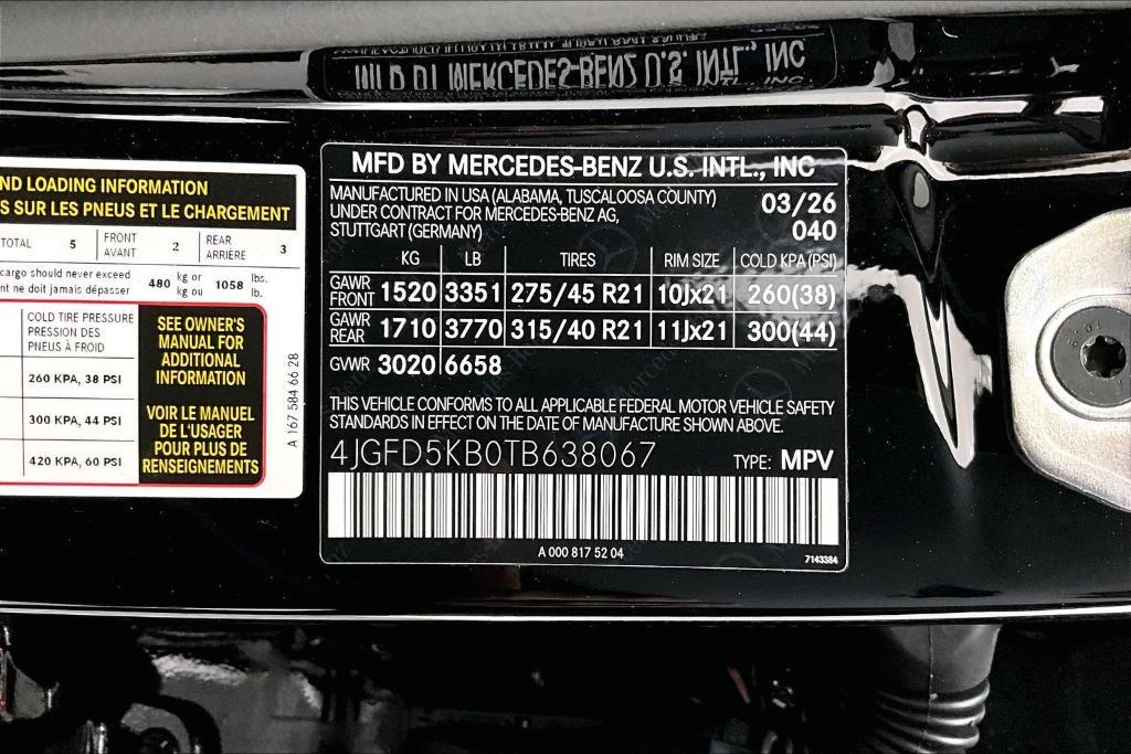new 2026 Mercedes-Benz GLE 450 car, priced at $85,465