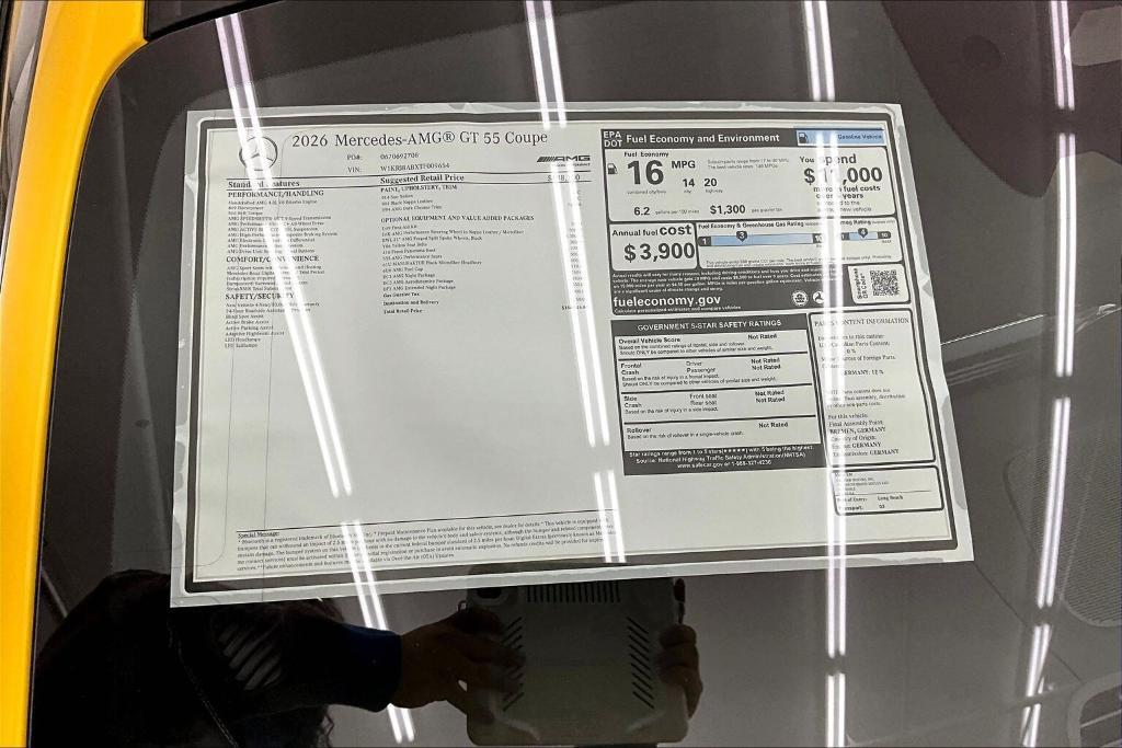 new 2026 Mercedes-Benz AMG GT 55 car, priced at $156,045