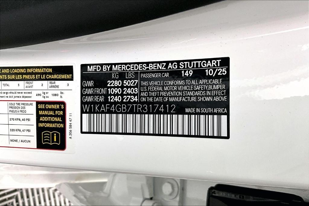 new 2026 Mercedes-Benz C-Class car, priced at $51,835