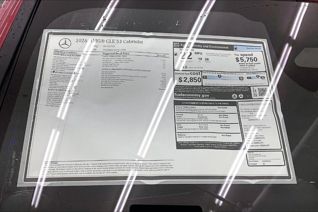 new 2026 Mercedes-Benz AMG CLE 53 car, priced at $93,035