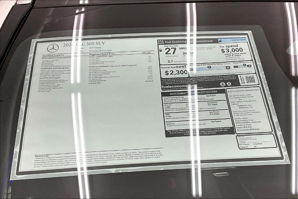 new 2026 Mercedes-Benz GLC 300 car, priced at $53,911