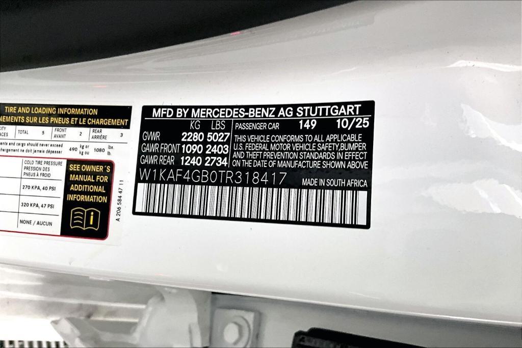 new 2026 Mercedes-Benz C-Class car, priced at $56,655