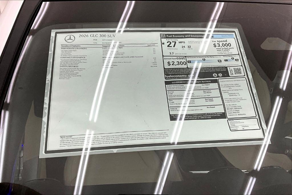 new 2026 Mercedes-Benz GLC 300 car, priced at $52,735